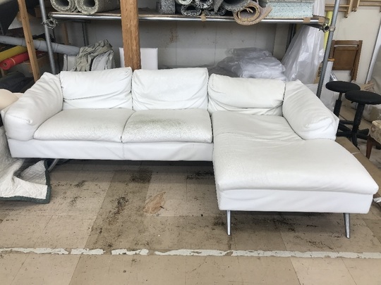 ソファ張り替え、バネ修理ビフォー