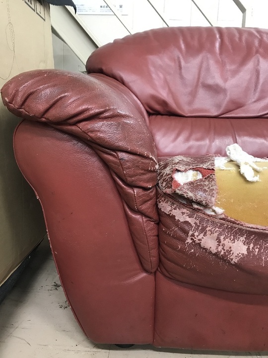 ソファ張り替え、バネ修理ビフォーアフター