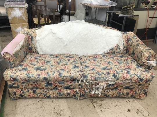 ソファ張り替えビフォーアフター