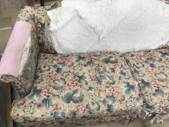 ソファ張り替えビフォーアフター