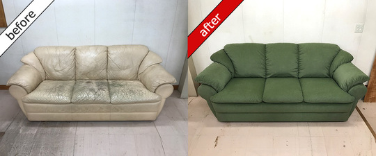 ソファの張り替えビフォーアフター