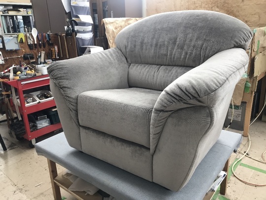 ソファ張り替え、バネ修理ビフォーアフター