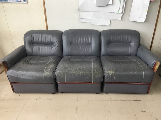 ソファ張り替えビフォーアフター