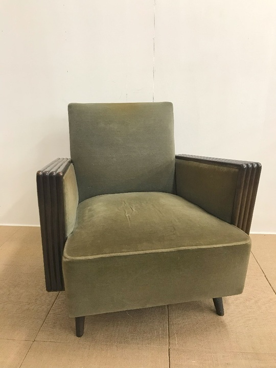 1人掛けソファ張り替え、バネ修理ビフォー